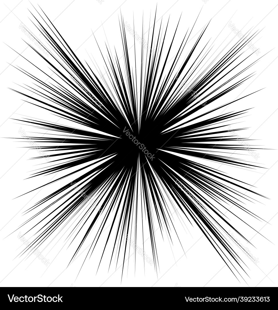 Radial radiating dynamic rays beams lines Vector Image