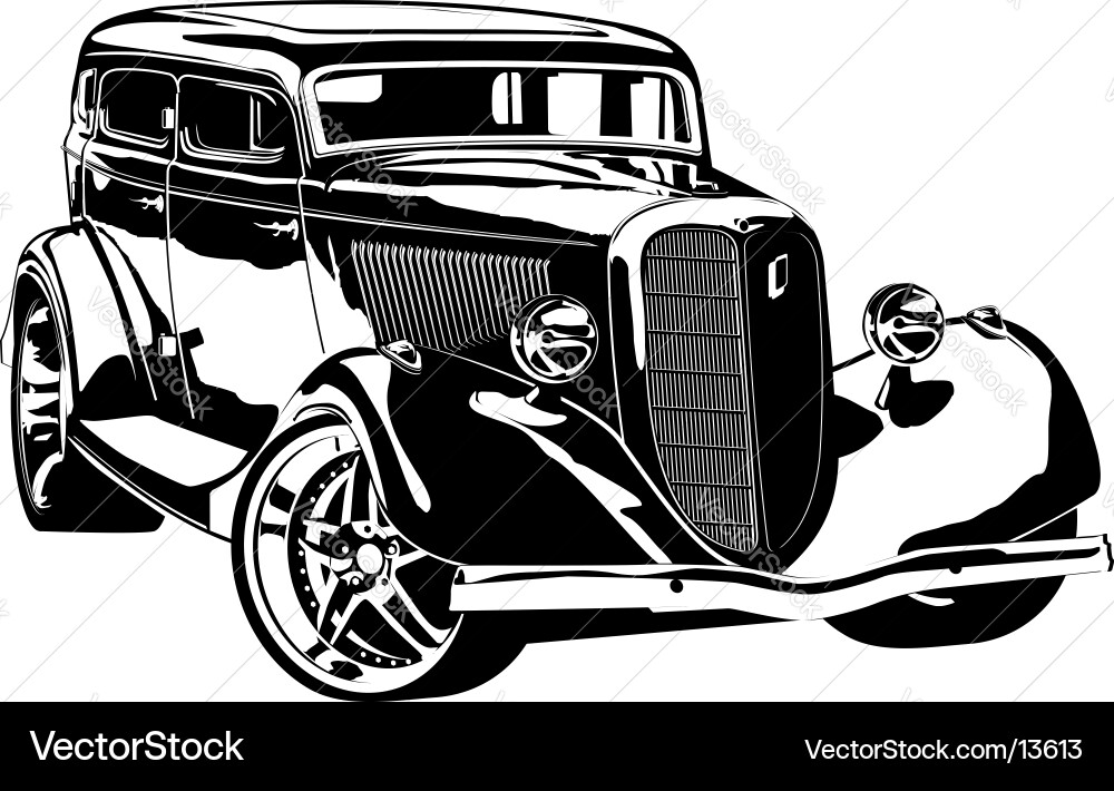 Hot Rod Vector File Piper Retro-styled hotrod Royalty Free Vector Image - VectorStock