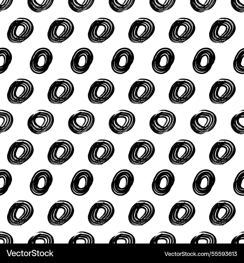 Seamless pattern with sketch circles shape Vector Image