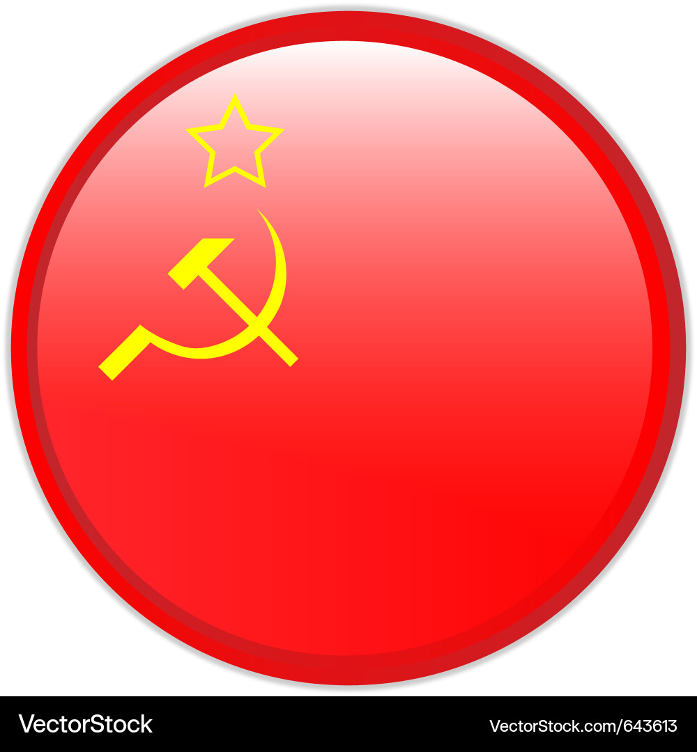 Soviet union flag icon or button vector image