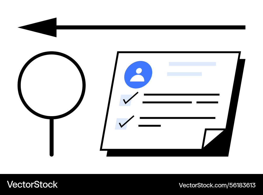 User profile document with checklist displayed User profile document with checklist displayed vector image