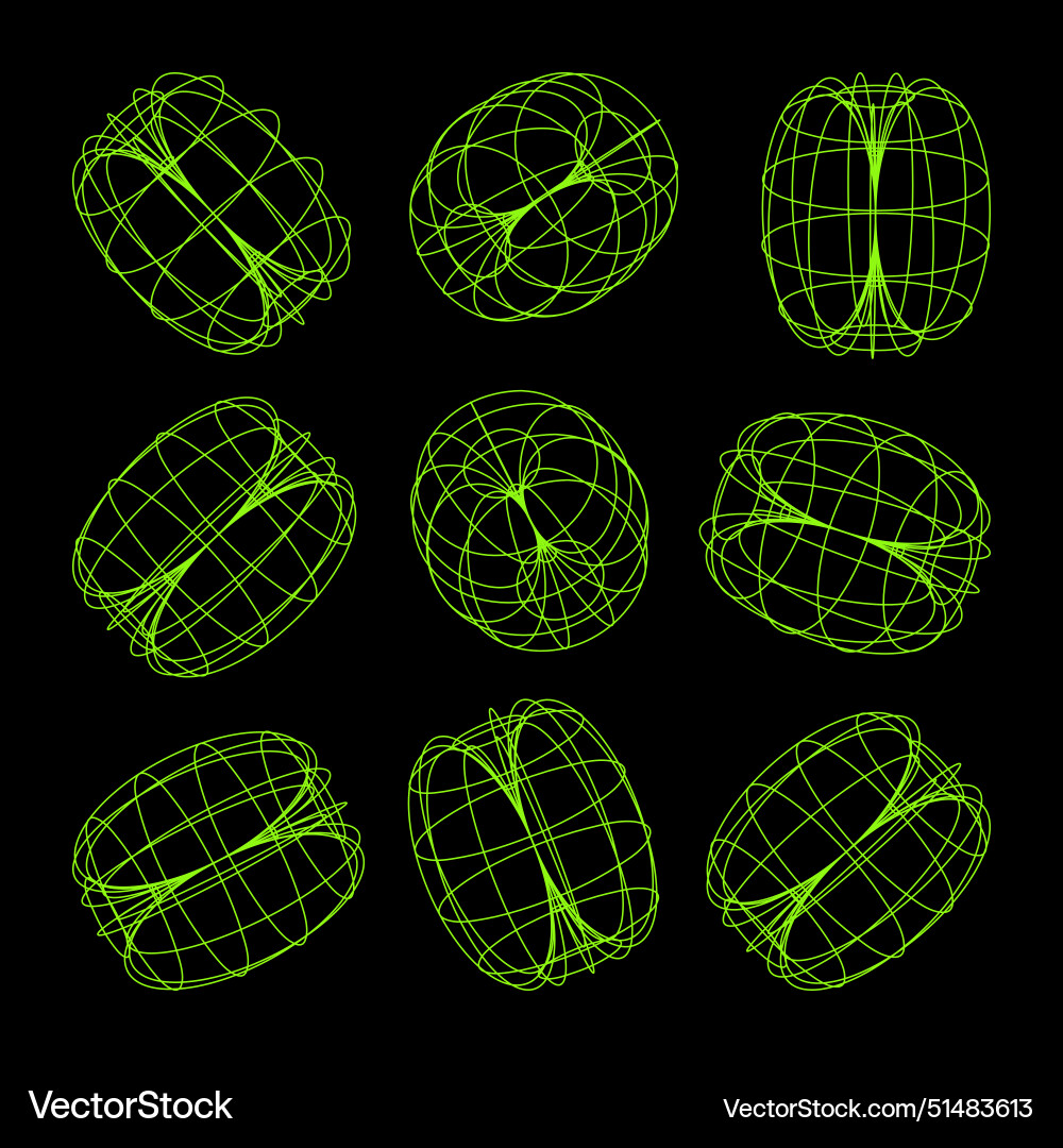 Wireframe lined shapes perspective mesh 3d grid Wireframe lined shapes perspective mesh 3d grid vector image
