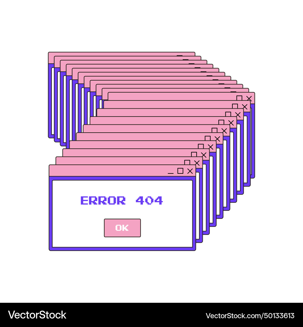 Y2k interface retro groovy psychedelic browser Vector Image