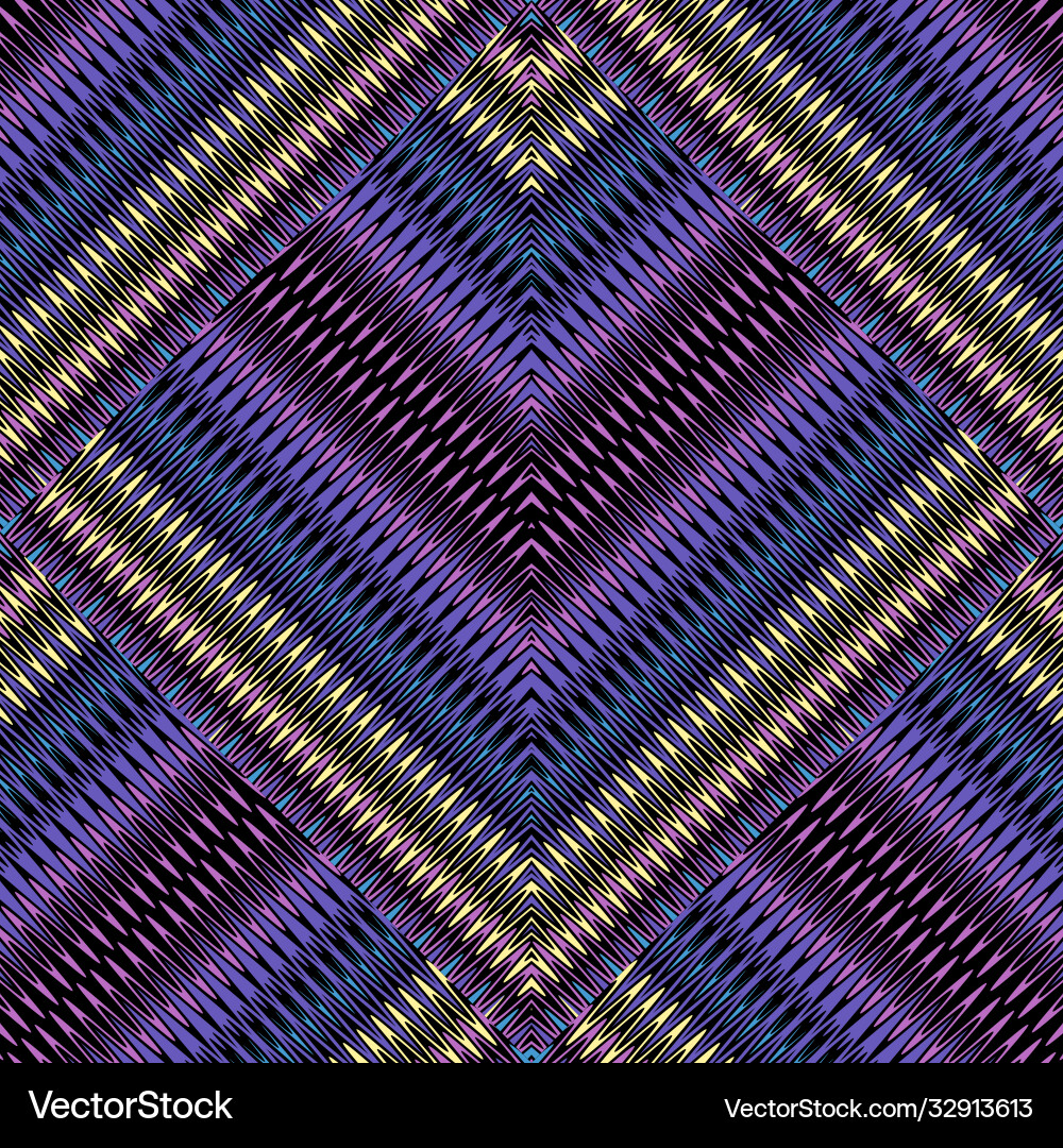 Zigzag 3d seamless pattern textured ornamental Vector Image
