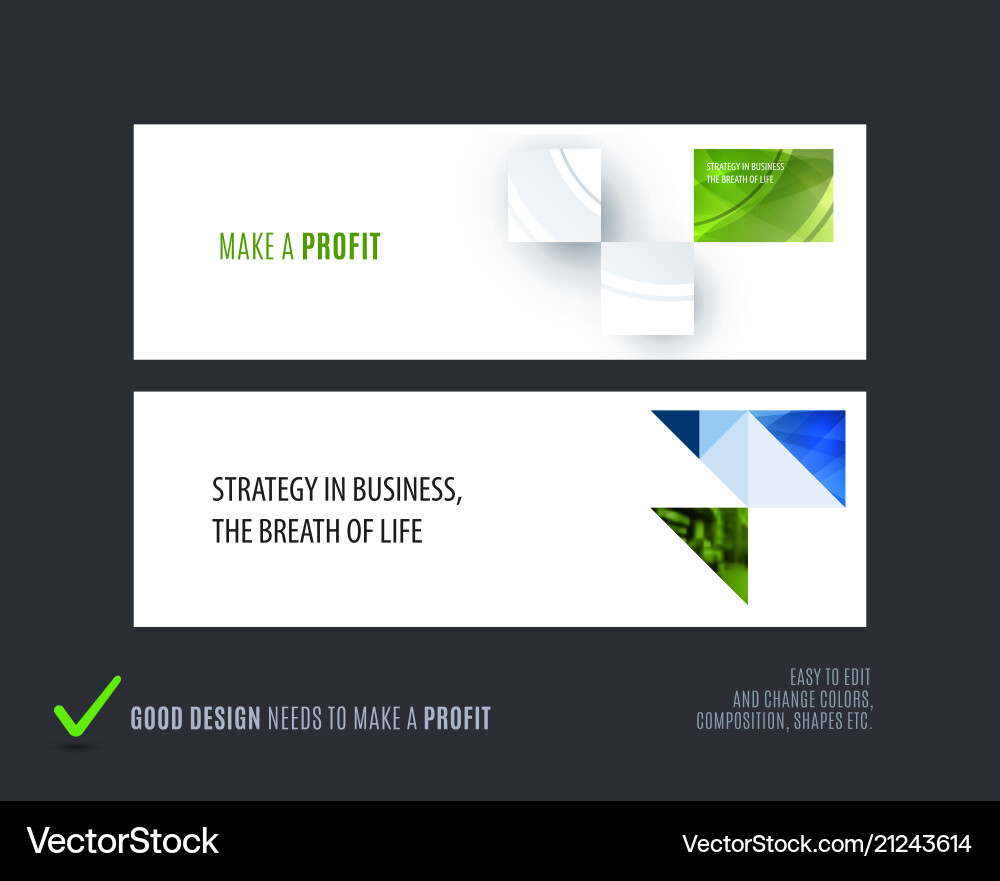 Abstract set of horizontal website banners Abstract set of horizontal website banners vector image