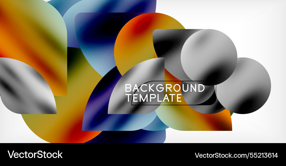Bright circles with shadows abstract background Vector Image