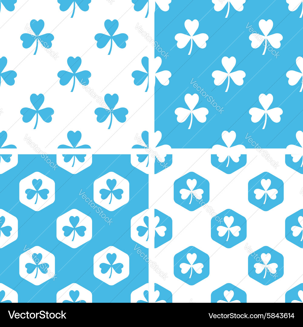 Clover patterns set vector image