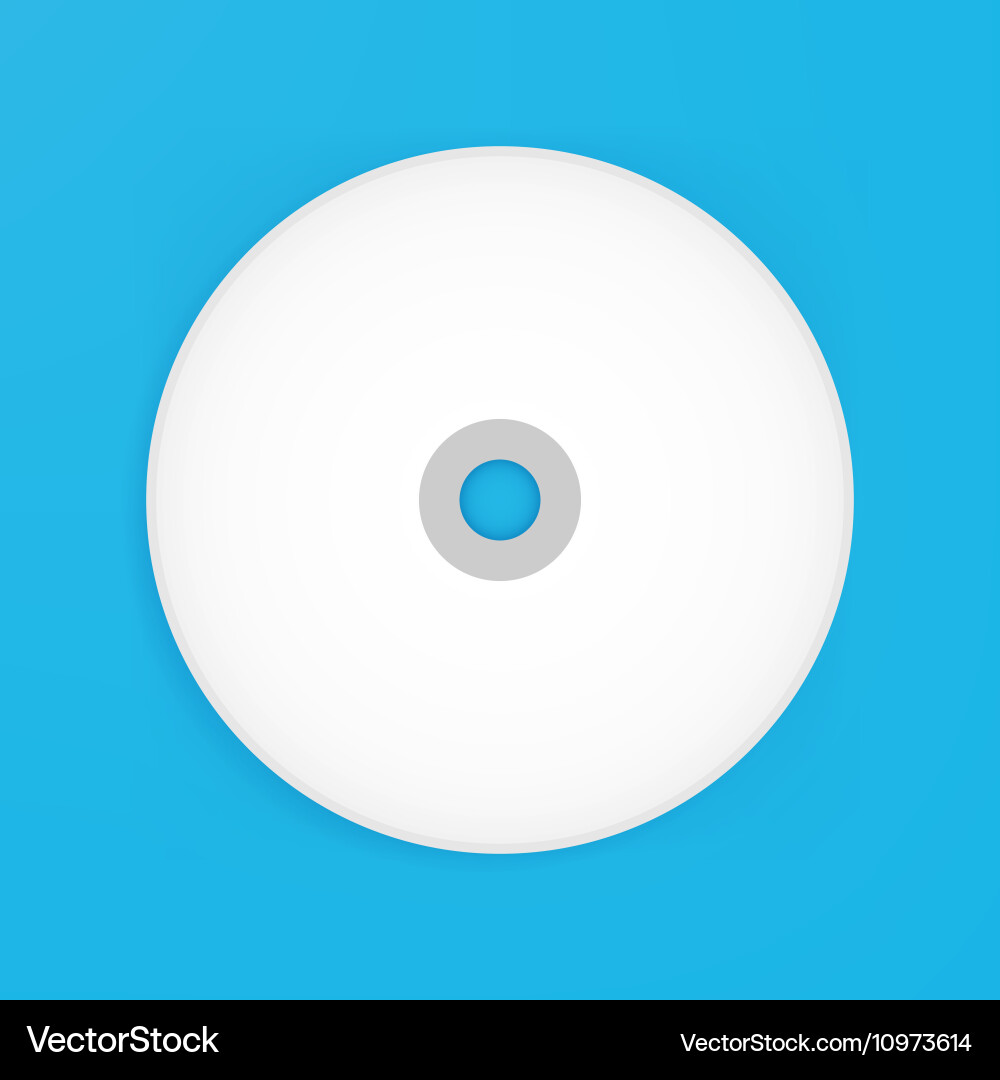 Compact disk empty mockup Vector Image