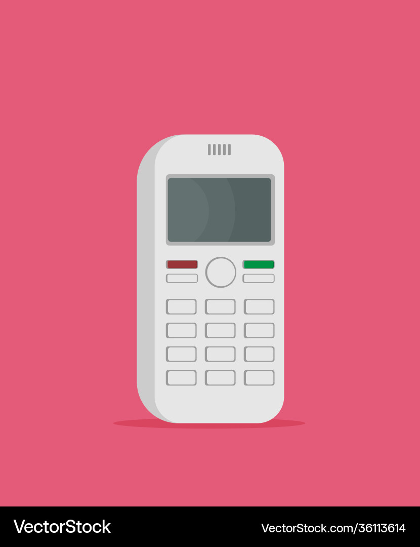 Flat icon phone with keypad and display Vector Image