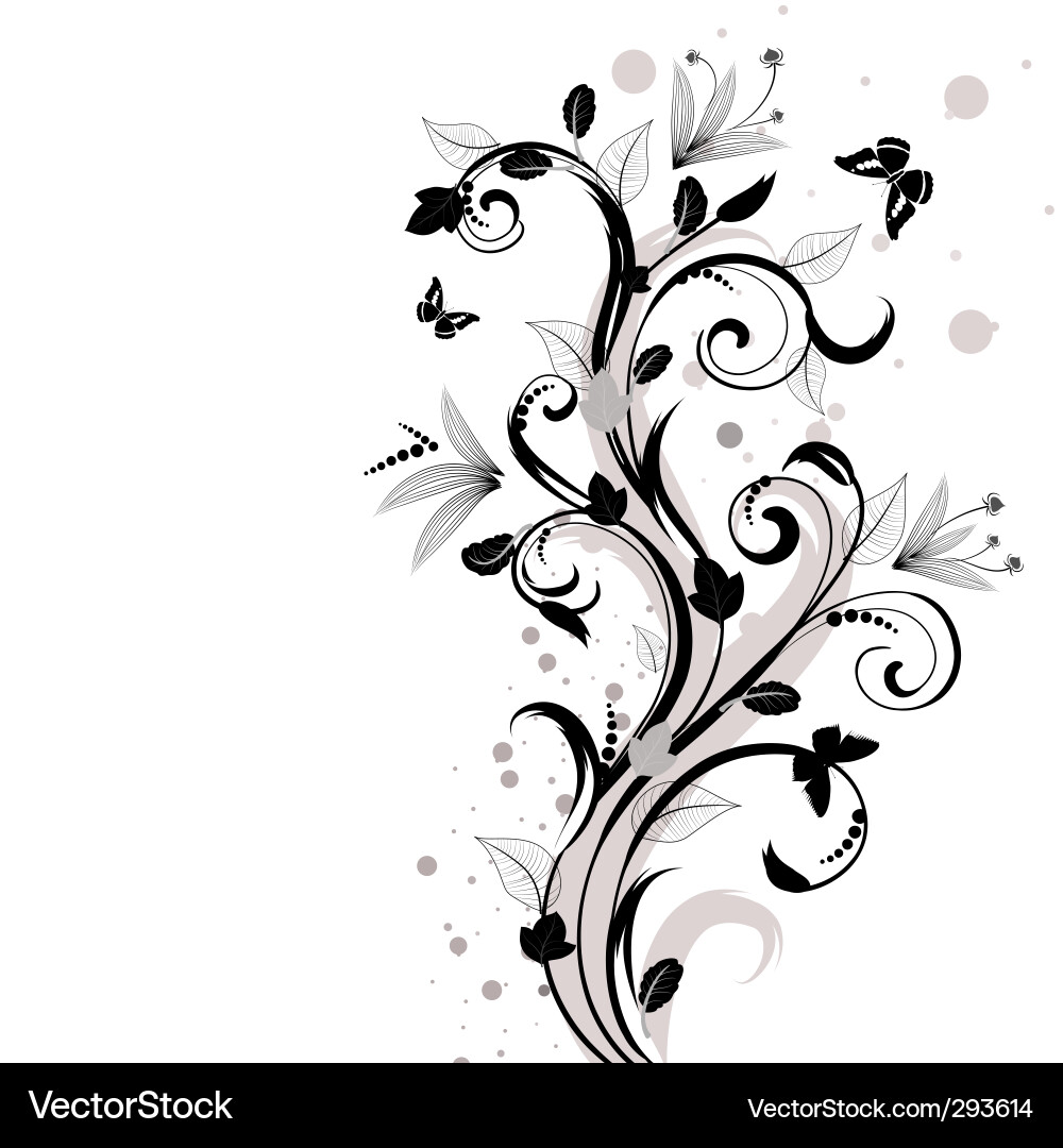 Floral Scroll Pattern vector image