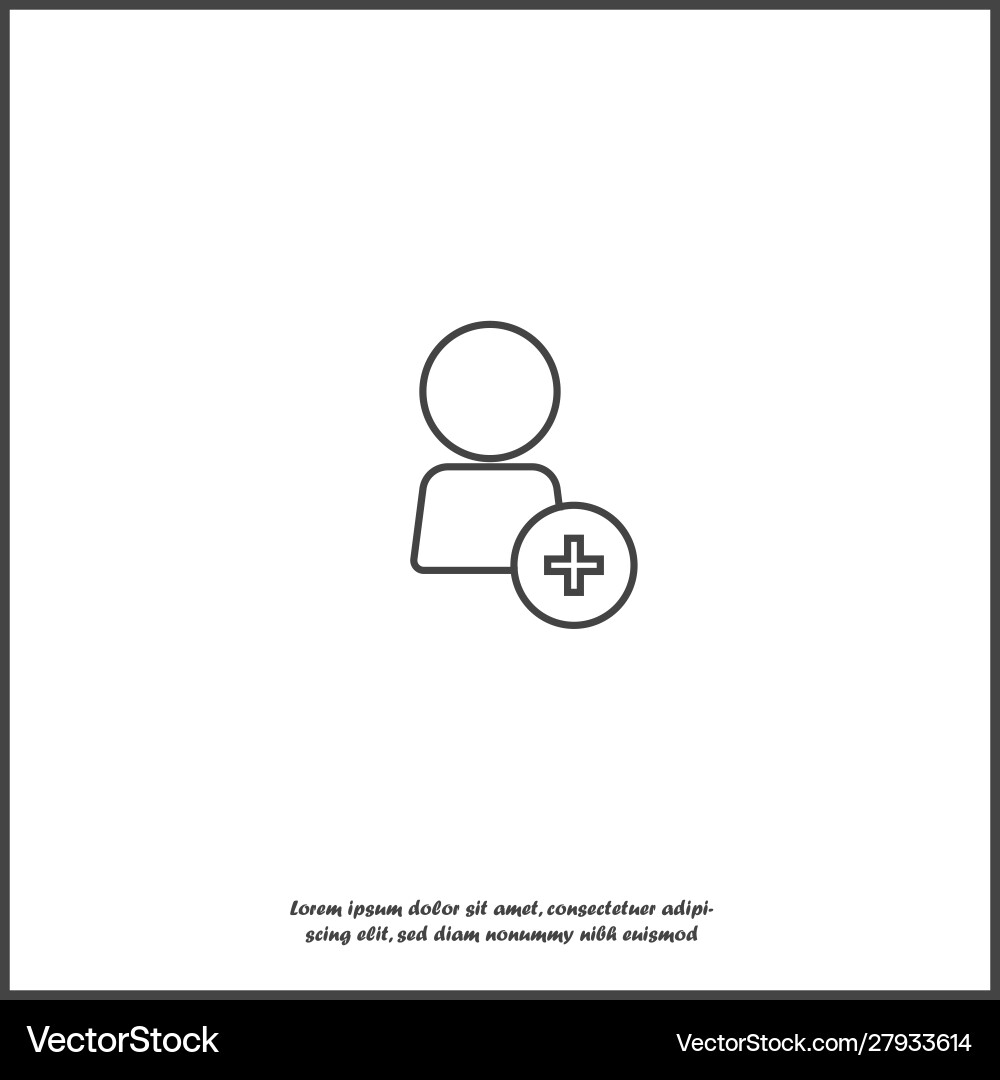 Icon to add a user person or create Icon to add a user person or create vector image