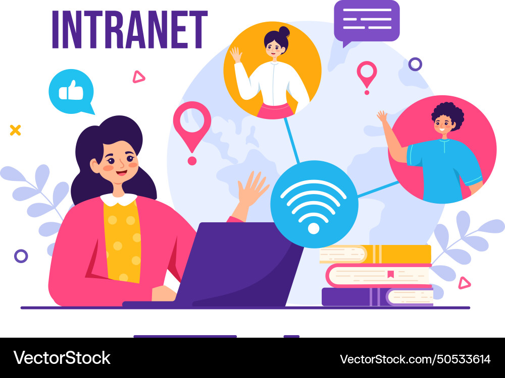 Intranet internet network connection technology Vector Image