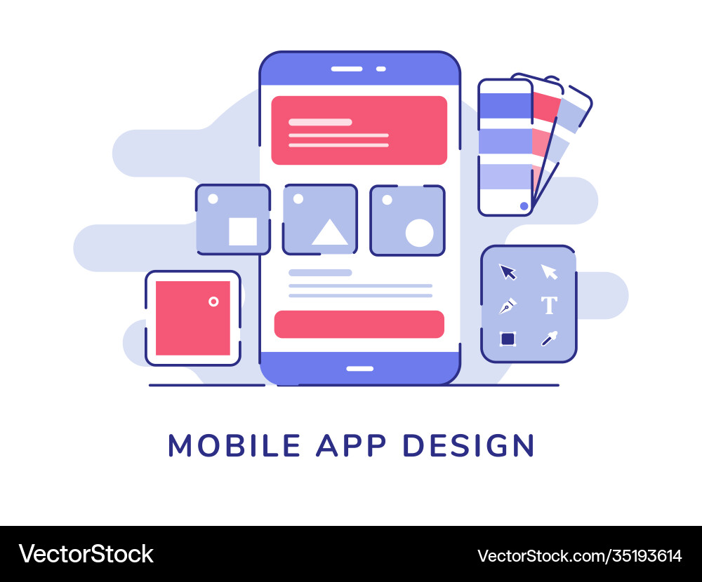 Mobile App Design ui Drahtrahmen auf dem Display Mobile App Design ui Drahtrahmen auf dem Display vektorbild