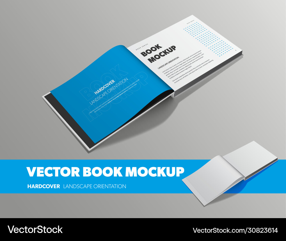 Open realistic book template with abstract Open realistic book template with abstract vector image