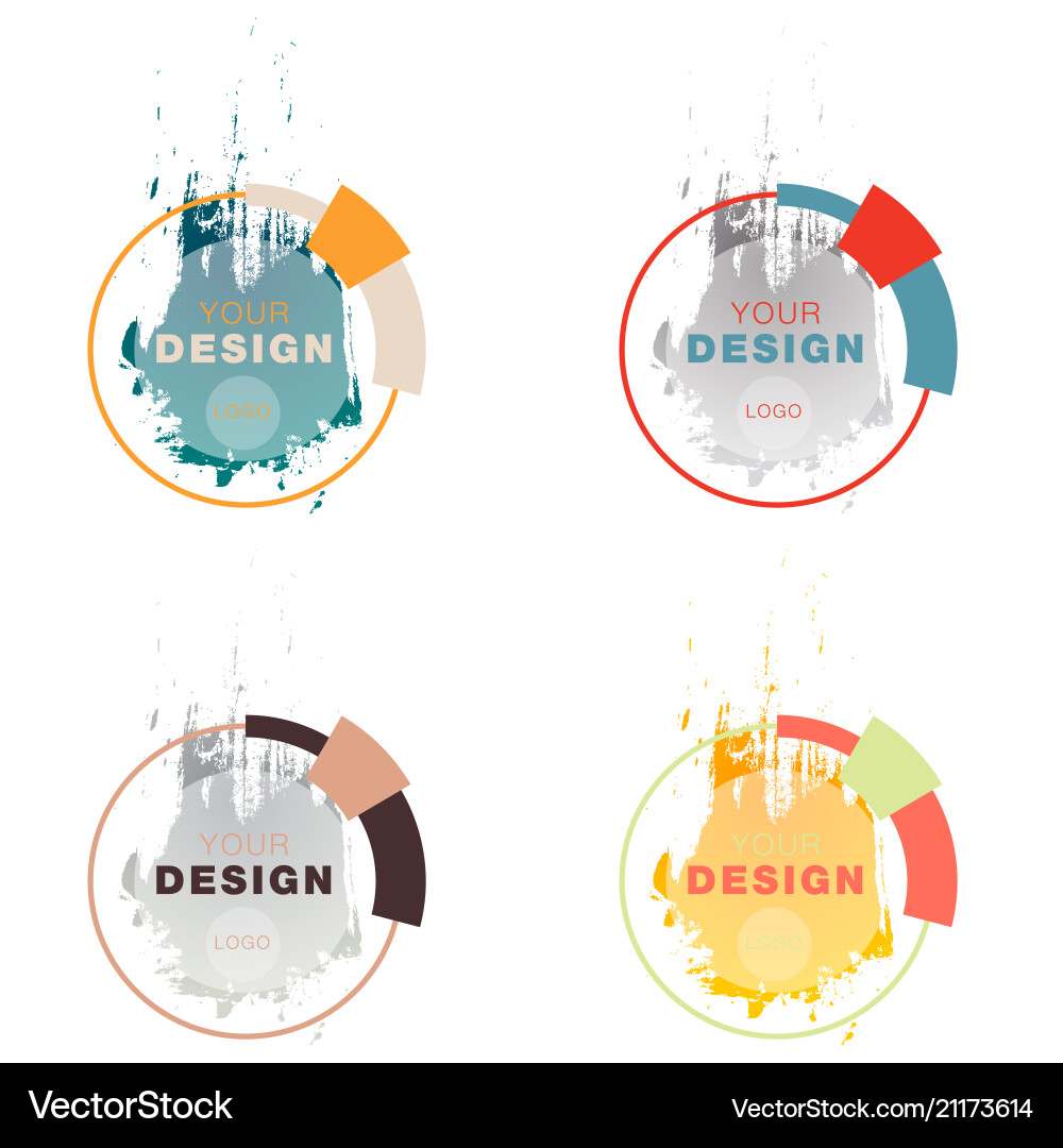 Patterns setgeometric background template vector image