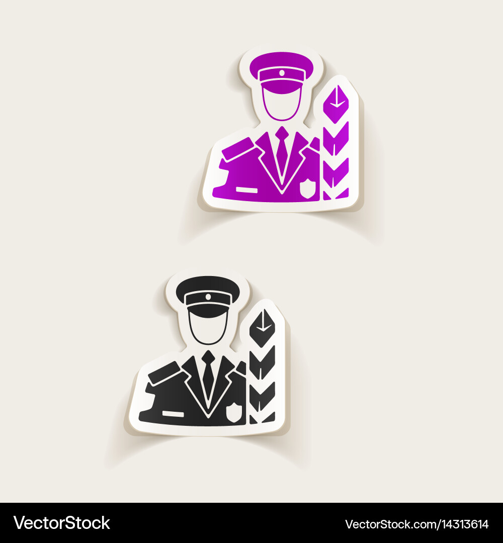 Realistic design element customs inspector Vector Image
