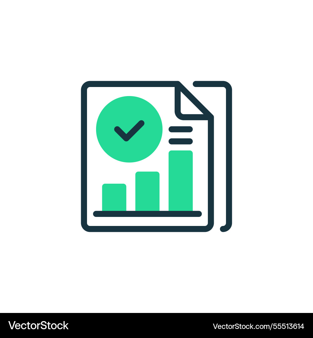 Report document two tone color icon linear style Report document two tone color icon linear style vector image