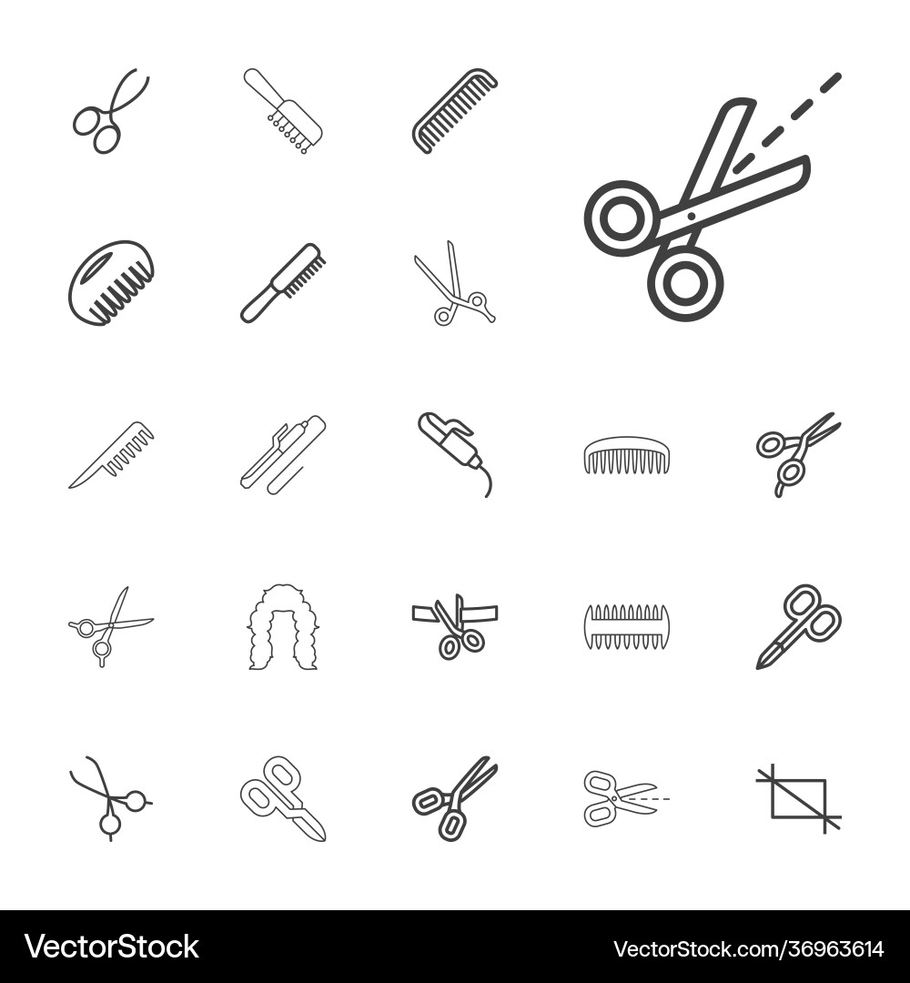 Scissors icons Vector Image