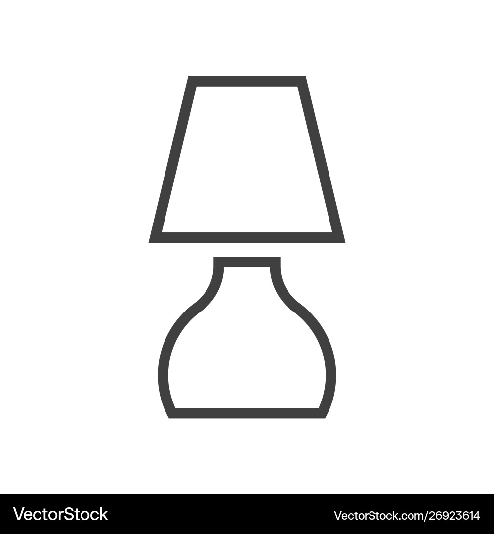 Table lamp icon minimalistic image Table lamp icon minimalistic image Vector Image