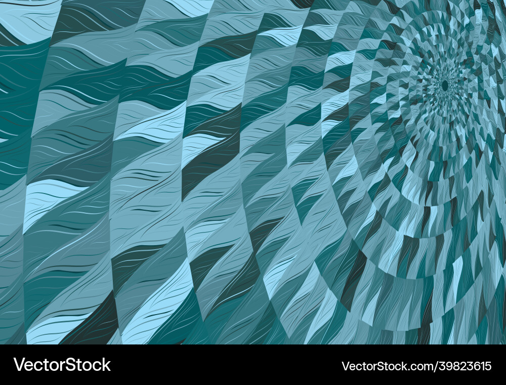 Abstract round concentric pattern with ethnic Vector Image