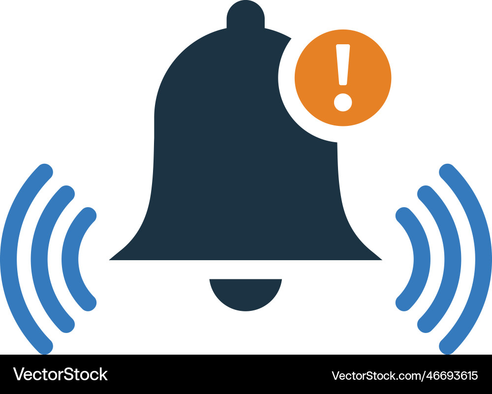 Alert notification icon simple editable logo Vector Image