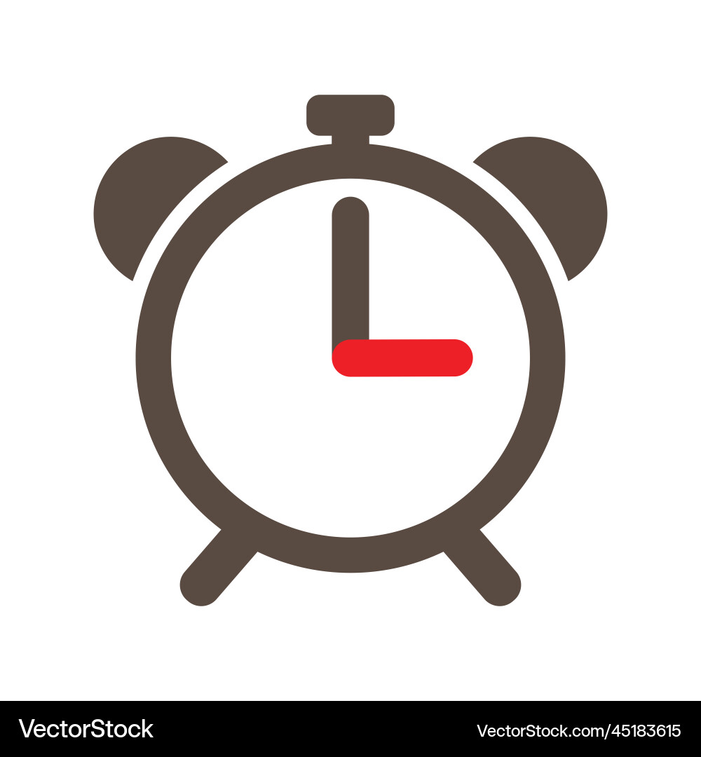 Clock timer simple icon alarm time Vector Image