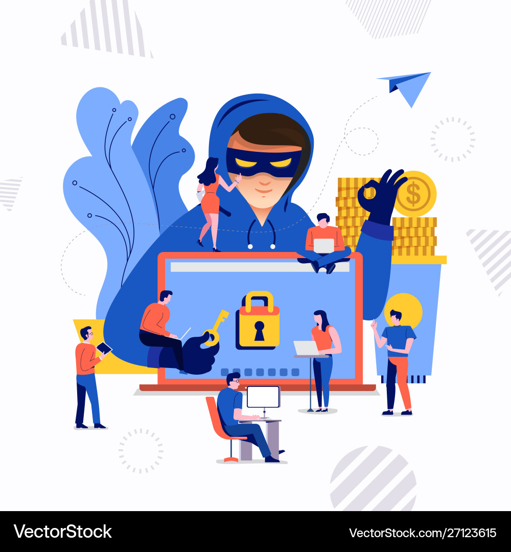 Cyber hacker concept Cyber hacker concept Vector Image