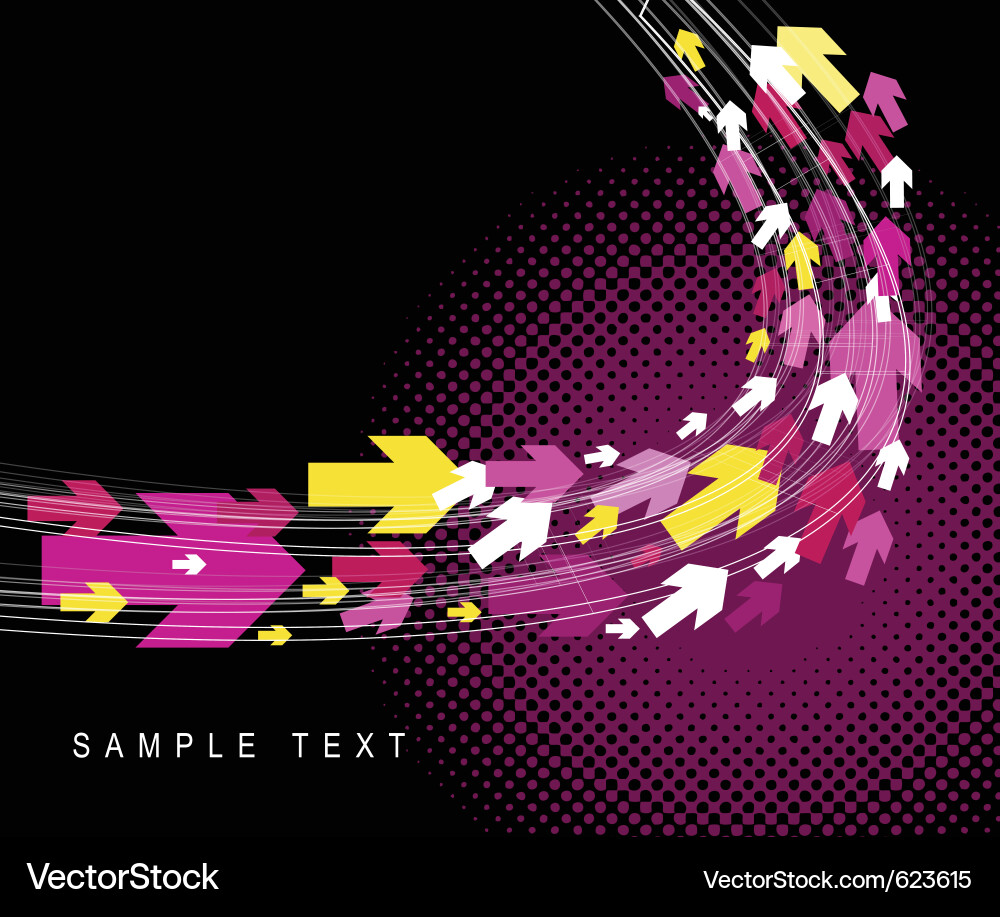 Dynamic Arrow Background Vector Image
