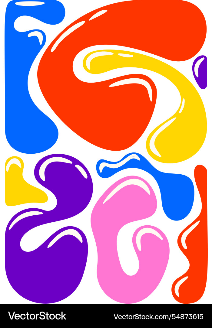 Dynamic Fluid Forms vector image