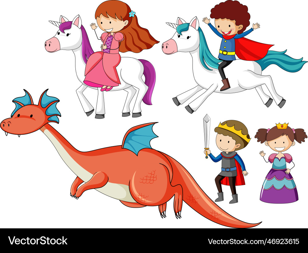 Fairy tale cartoon characters Fairy tale cartoon characters vector image