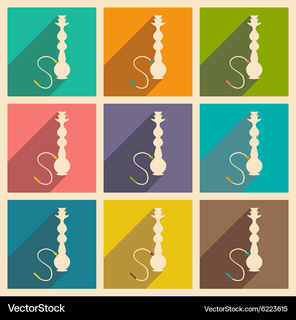 Flat with shadow concept and mobile application Vector Image