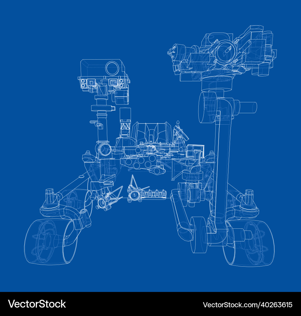 Mars Rover Rendering vector image