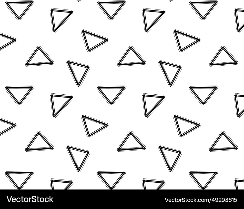 Memphis style triangles pattern on transparent vector image