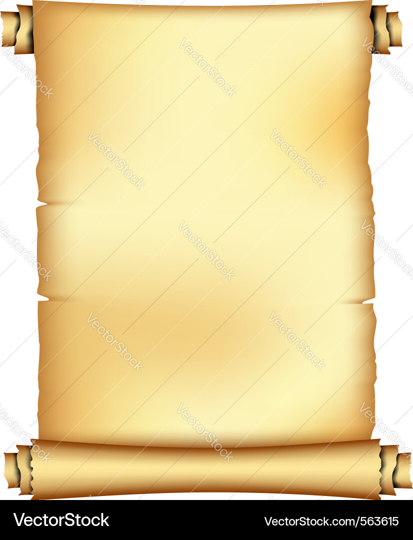 Old Rolled Scroll Paper Vector Image
