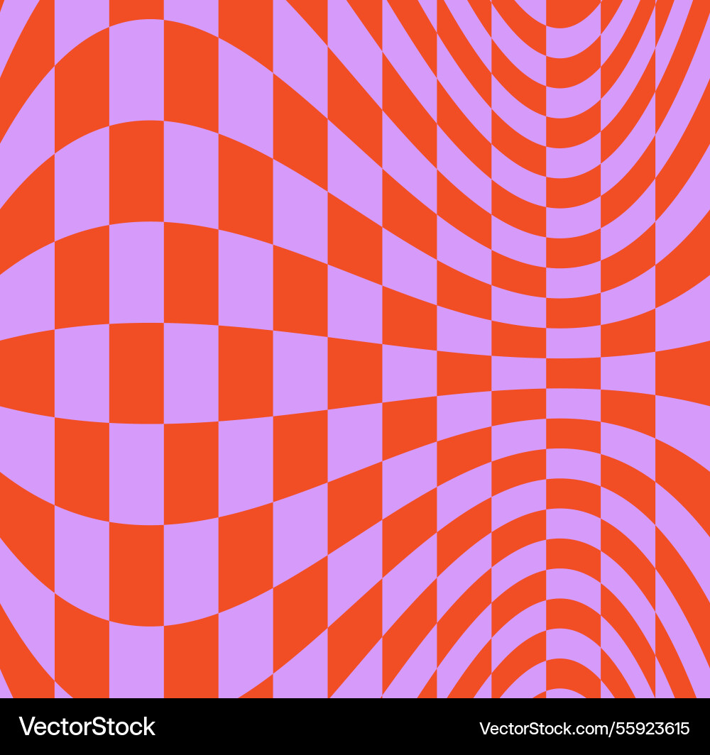 Optical illusion checkered pattern Vector Image