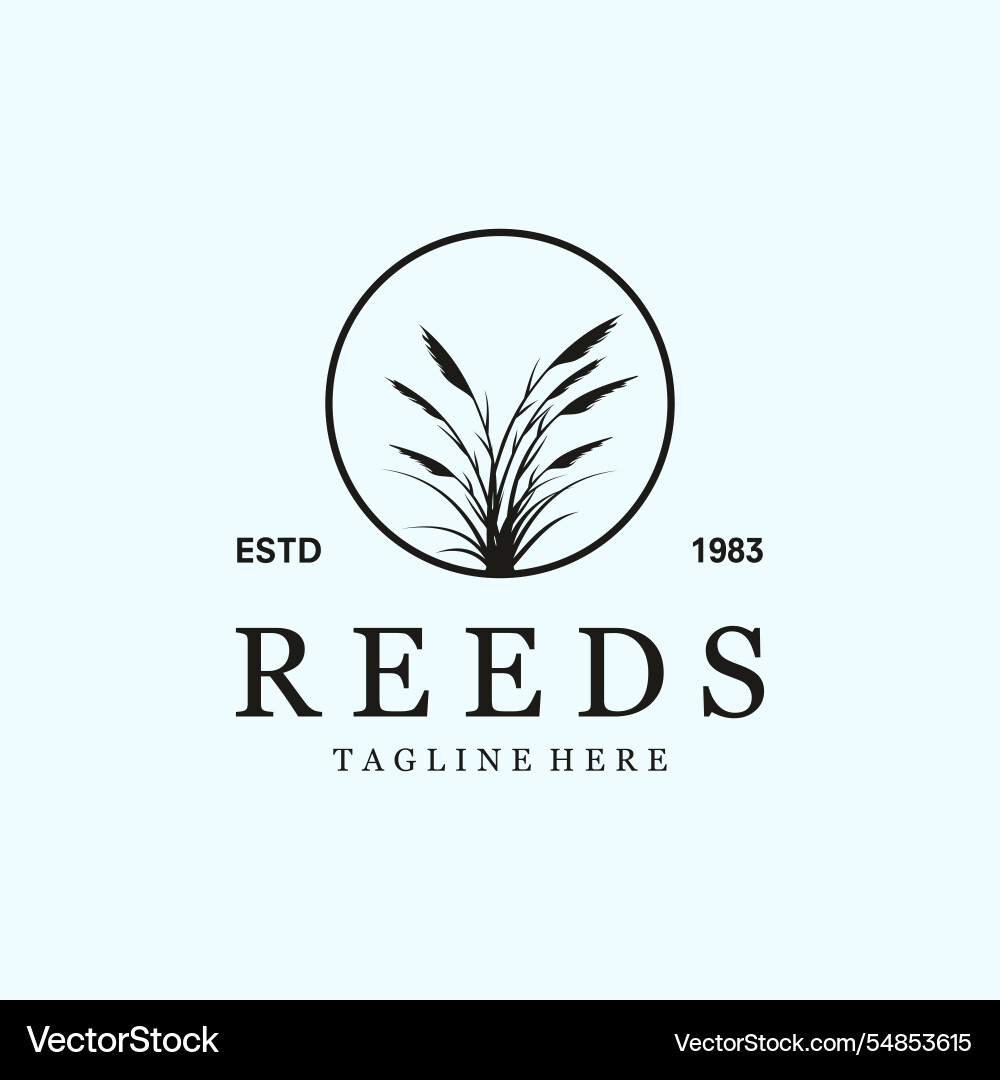 Reeds logo design template Royalty Free Vector Image