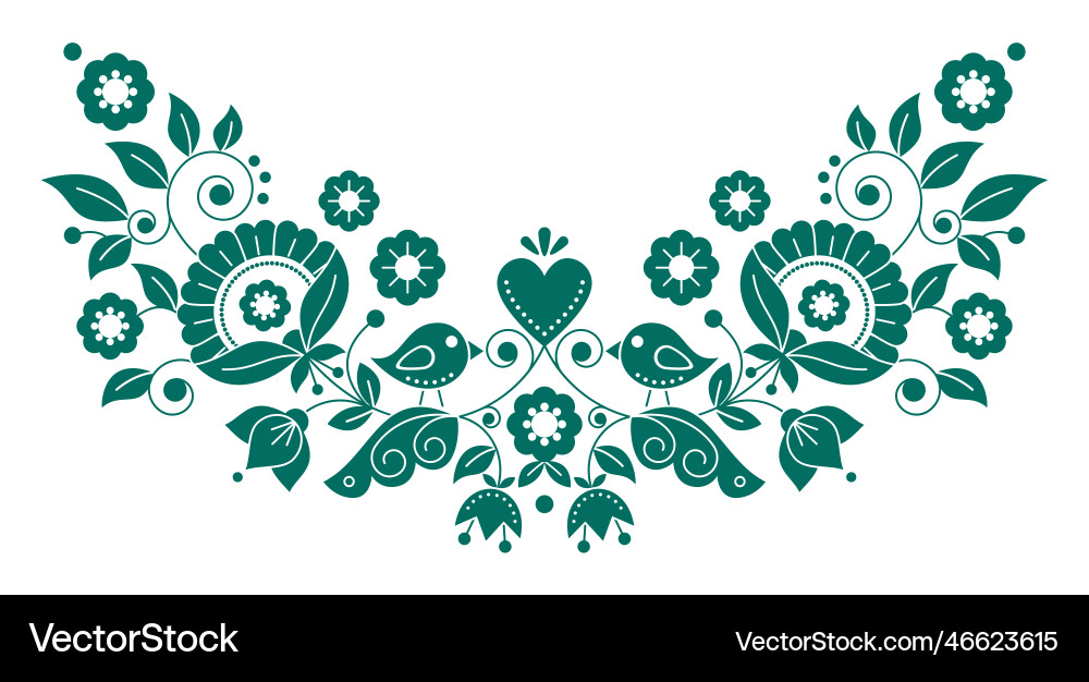 Scandinavian traditional folk art design