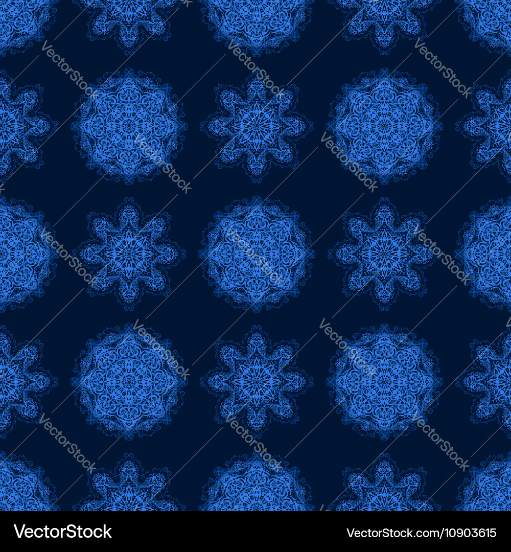 Seamless pattern with abstract blue element vector image