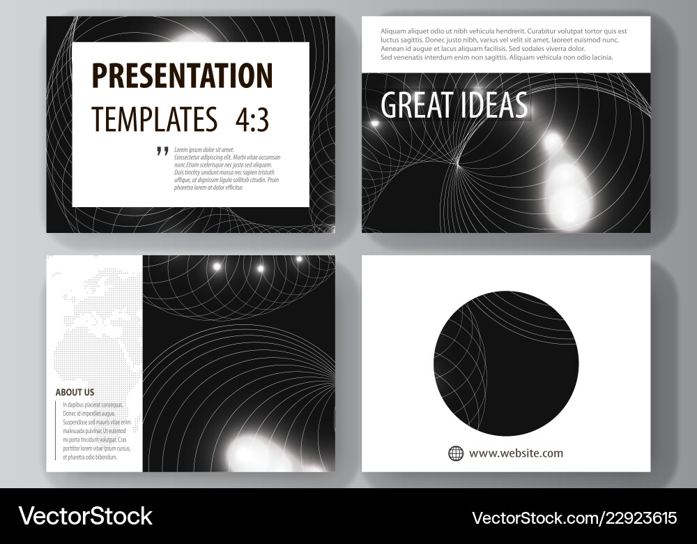 Set of business templates for presentation slides vector image