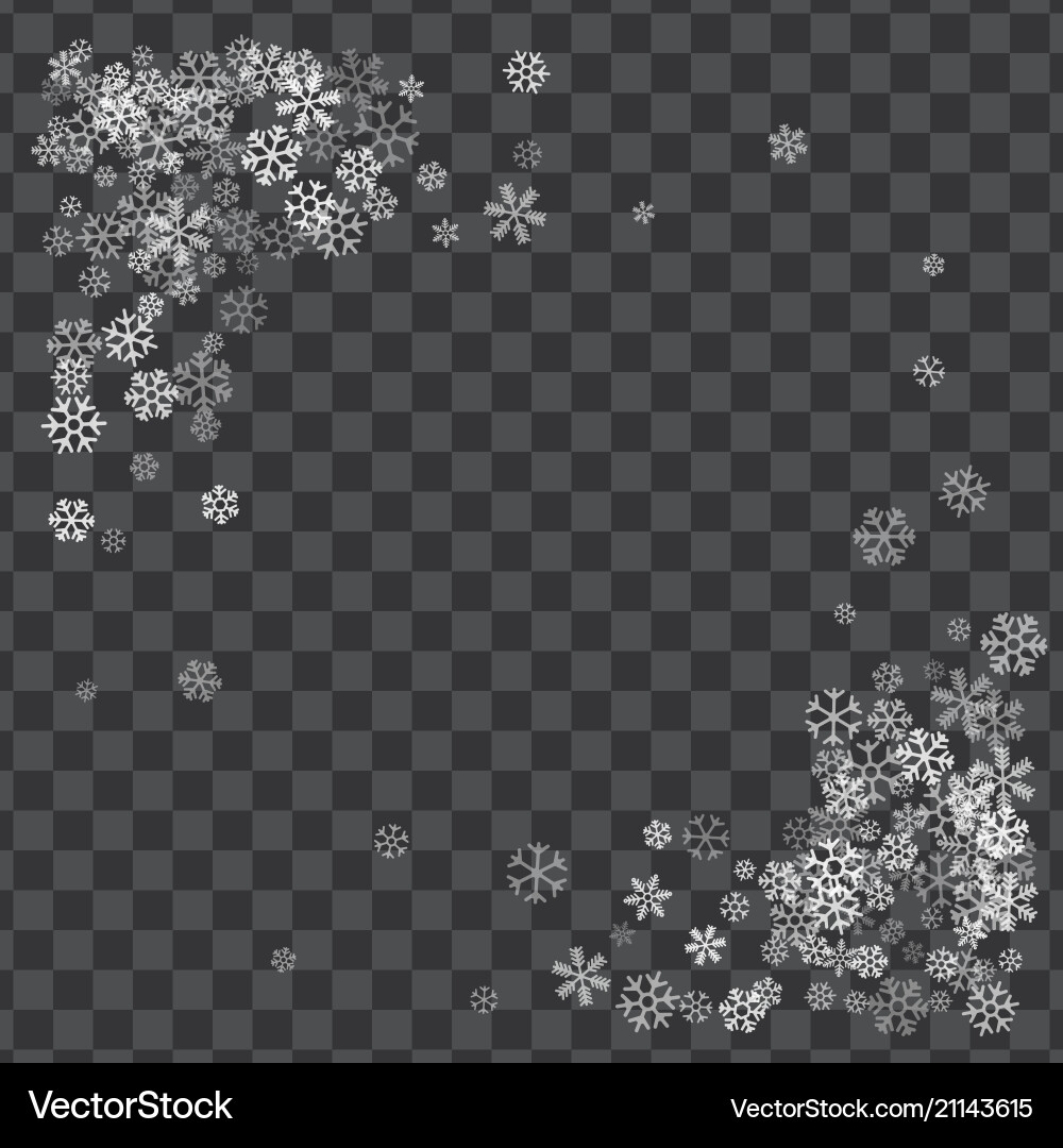 Snowflake Scatter Frame vector image