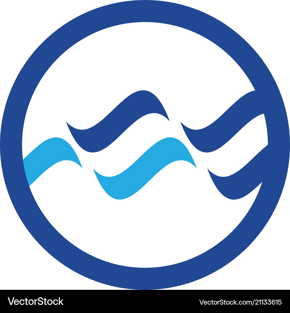 Water Surface Logo Template Royalty Free Vector Image