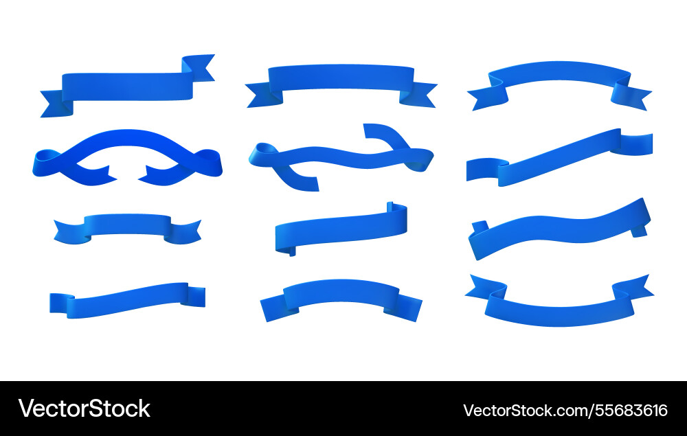 3d Band blaue Banner-Label Titel Flagge oder Design 3d Band blaue Banner-Label Titel Flagge oder Design vektorbild