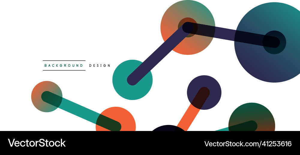 Abstract background round dots connected by lines Vector Image