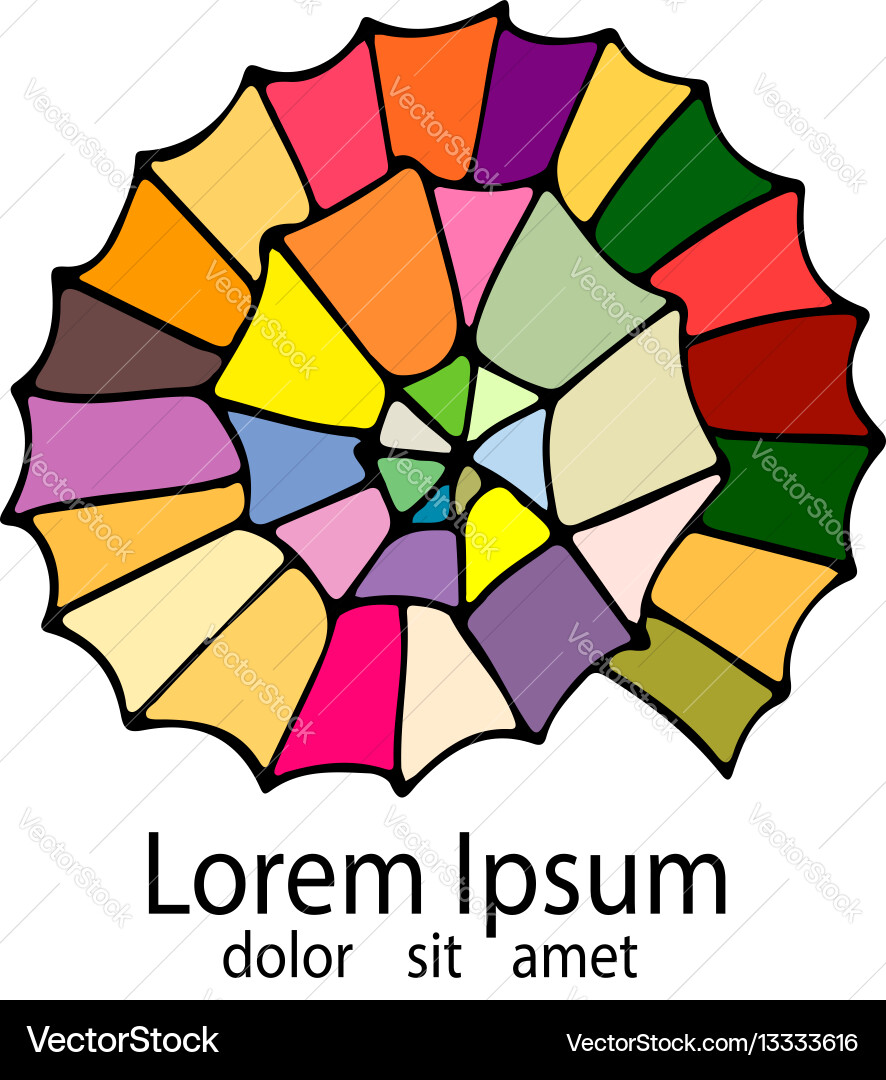 Abstract circle design element colorful vector image