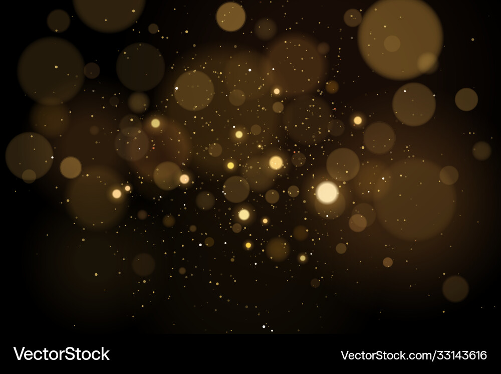 Abstract glares bokeh effect with glitters vector image