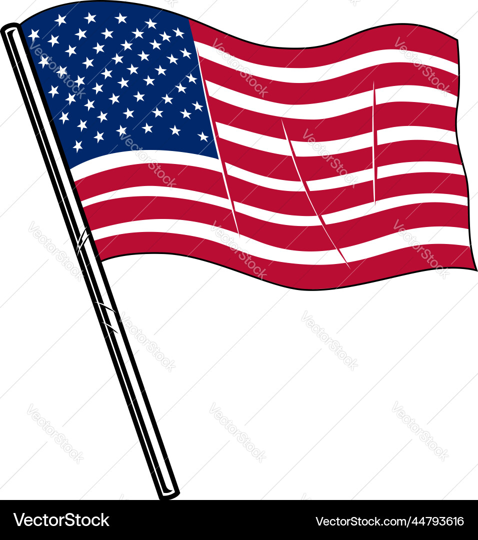 American flag design element for poster card American flag design element for poster card vector image