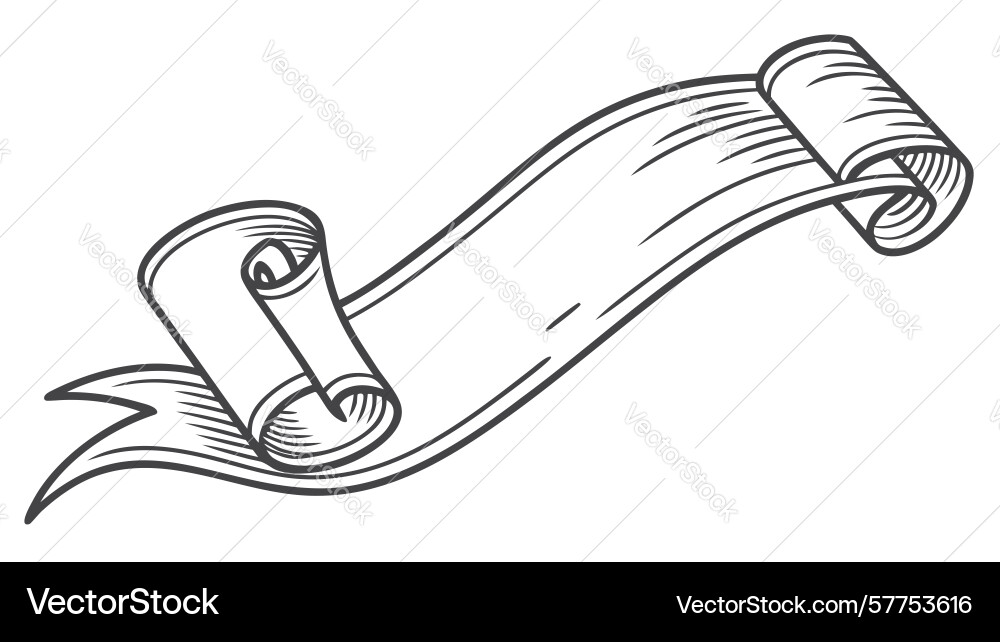 Classic scroll ribbon banner design element Vector Image