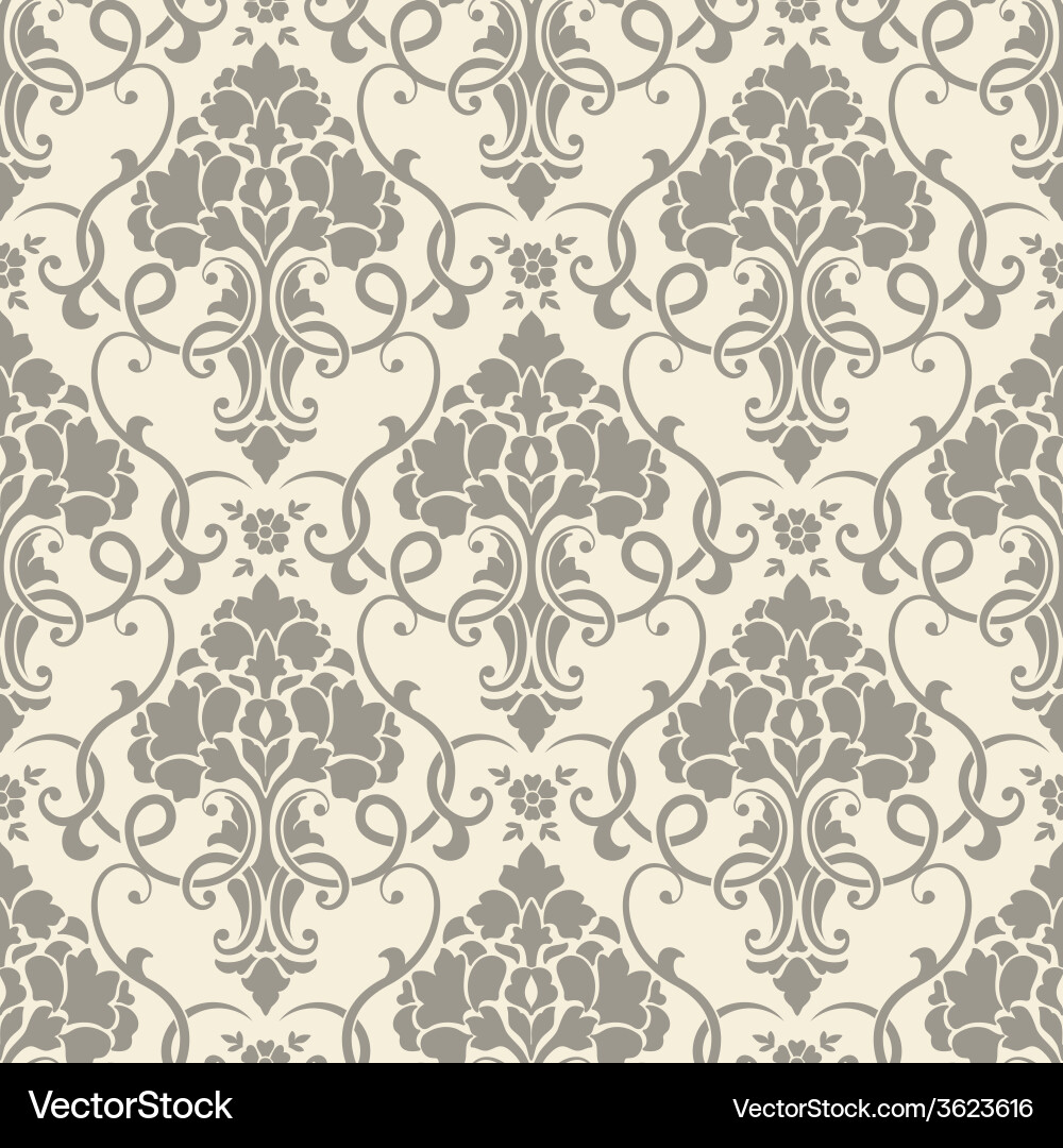Elegant Damask Pattern Background vector image