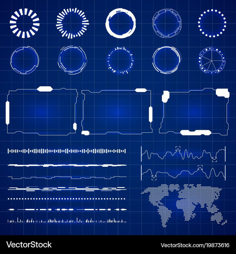 Futuristic HUD Interface Royalty Free Vector Image