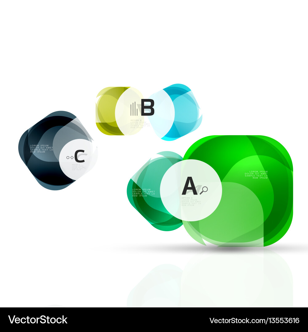 Glossy square elements Glossy square elements vector image